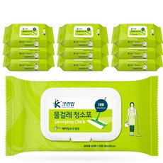 크린업 물걸레 청소포 대형 30매, 10개