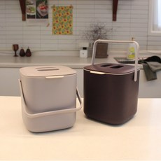 (스크래치상품) 미니 음식물쓰레기통 3L 씽크대 원룸, 그레이