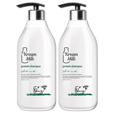 크림밀크 단백질 퍼퓸 샴푸 화이트머스크향, 2개, 1100ml