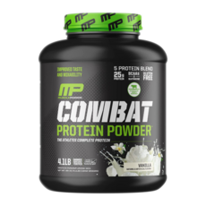 머슬팜 컴뱃 100% Whey 웨이 프로틴 파우더 드링크 믹스 바닐라 2269g