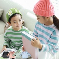 플레이몰 스트라이프 니트 아동티셔츠