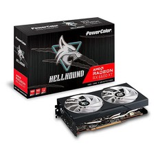 PowerColor Hellhound AMD 라데온 RX 6600 XT 게이밍 그래픽 카드 8GB GDDR6 메모리 AMD RDNA 2 HDMI 2.1로 구동