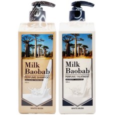 밀크바오밥 퍼퓸 샴푸 화이트머스크 500ml + 트리트먼트 화이트머스크 500ml