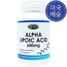 My Life 마이라이프 알파리포산 600 mg 60 야채캡슐, 1병