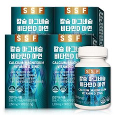 순수식품 산호 칼슘 마그네슘 비타민D 아연 1350mg, 90정, 4개