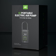 휴대용 미니 자동 공기주입기 자전거 자동차 에어펌프 타이어 바람넣기 축구공 농구공 튜브 바퀴바람넣는기계, 블랙