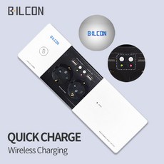 인올 빌콘 콤비 펄화이트 USB 고속충전 빌트인콘센트 가구 테이블 아일랜드식탁 책상 매입콘센트 무선충전 BIC001, 빌콘 콤비펄화이트 고속무선충전 콘센트_BIC001