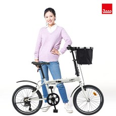 삼천리자전거 접이식 폴딩 미니벨로 20인치 자전거, 화이트