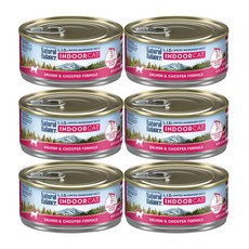 내추럴발란스 캣캔 LID 캔 인도어 연어&병아리콩 156g X 6입, 내추럴발란스 캣캔 인도어 연어