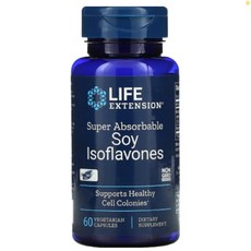 라이프익스텐션 대두 이소플라본 Soy Isoflavones 60정 식물성 캡슐, One Color, One Size