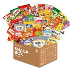 크라운 과자 폭탄 럭키박스 야유회간식 캠핑간식 선물세트 전용패키지, 스낵 럭키박스 15P