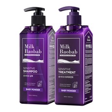 밀크바오밥 센서티브 샴푸500ml+트리트먼트500ml 베이비파우더향, 1세트, 500ml