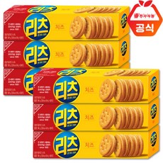 샌드위치쿠키 초콜릿크림 600gx3/과자/간식, 리츠크래커 치즈맛 96gx6곽 과, 6개, 96g