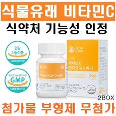 비타민C 항산화제 천연비타민C 식물유래 비타민 아스코르빈산 비타민씨 유기농원료 임산부 비타민C, 2개