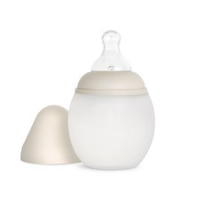 엘리 실리콘 배앓이방지 젖병 240ml + 실리콘 젖꼭지, SM(0~6개월), Sand