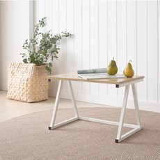 Athome 베이직 1단 렌지대 겸 테이블, 오크 + 화이트