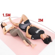 층간소음 요가 운동 매트 2M 대형 두꺼운 필라테스 홈트 헬스, 퍼플