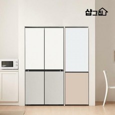 비오 주방 수납장 비스포크 오브제 냉장고 틈새장 광폭 팬트리 빌트인 냉장고장 600, 상단 베이비핑크:하단 화이트