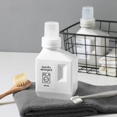 세제통 세탁 세제 디스펜서 세제용기 리필 소분용기 통 런드리룸, 화이트, 400ml