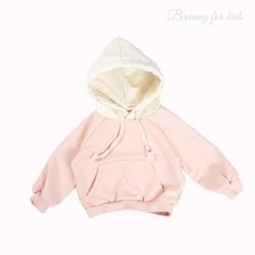 breeang 브리앙 아동 데일리 후드 배색후드 딸기우유 후디 여아 남아 등원룩