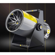 농업용전기온풍기 히터 대형 공장용 온풍기 공업용 팬, 3kw220v 리모콘 모델 그린