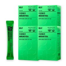 웰릿 이뮨베라 면역력 알로에 젤리 면역 다당체 250mg, 14포, 4박스