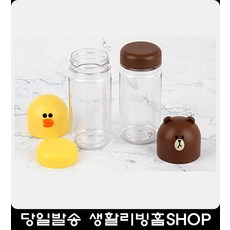 초등 유치원 라인프렌즈 어린이 물병 어린이집물통 식당물통, 입체보틀 브라운