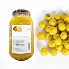 [이베따] 생유자 과육가득 거제통영산 유자청 유자차 2kg, 1병