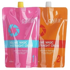 [엘르] 칼라(Calla) 볼륨 매직스트레이트크림 1제500ml+2제500ml(액상타입), 액상타입