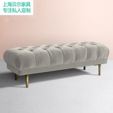 북유럽 벨벳 베드 벤치 침대 밑 스툴 의자 소파 거실 침실 엔틱 쇼파, A