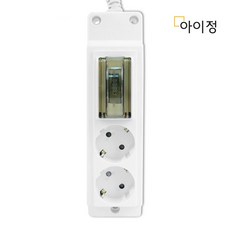 현대일렉트릭 고용량 멀티탭 과부하차단 멀티콘센트 에어컨용 4000W, 2구 5M (배선), 5m