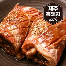 할매정육점 [3만원이상 떡갈비증정] 제주 냉장흑돼지 수제칼집 양념구이 500g 1팩