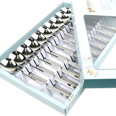 키친아트 하트샌딩 수저세트, 1세트, 숟가락 10벌 + 젓가락 10벌