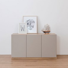 블랑누보 사이드보드 높은 티비다이 TV 수납장 와이드 키큰 거실장 1200 티브다이, 그레이(720)
