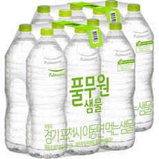풀무원샘물 무라벨 생수, 12개, 2L