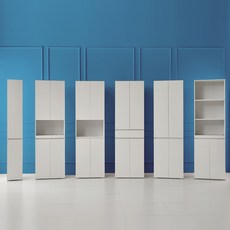 더퀸 다용도 주방 수납장 렌지대 선반장 틈새장 8종, 크림화이트, 레일형