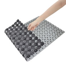 무타공마켓 잘라쓰는 강력흡착 미끄럼방지매트 큐브형 TPE소재, 라이트그레이