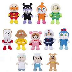 호빵맨 호빵맨과 친구들 귀여운 봉제인형 (호빵맨 세균맨 짤랑이 식빵맨..) 12P 캐릭터인형, 카레맨