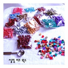 J:(ha;ku) 씰링 비즈왁스 100개 세트 스탬프Jo:D+1eA158808As394BD2, 〄 46화이트펄100알