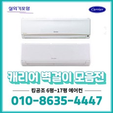 캐리어 인버터 벽걸이 에어컨 6평 8평 10평 13평 16평 사무실 가정용, 01.DRCD061FAWWSD_ 6평(인버터)