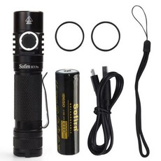 SofirnSC31 프로 강력한 충전식 LED 손전등 18650 토치 USB C SST40 2000LM 및 uril, with 3000mAh battery, CHINA, green + 5000k