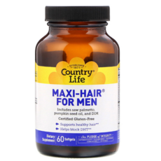 Country Life 남성용 맥시헤어(maxi-hair) 60 소프트젤, 0.55lb, 1통