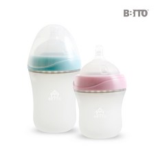 비비또 실리콘 젖병, 180ml (스카이블루)