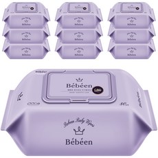 베베앙 저자극 센시티브 유아물티슈 캡형, 80매, 10팩