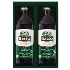 바쏘 E-V 올리브오일 선물 세트 1L x 2, 1개, 1L x 2개