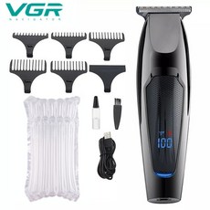 이발기 바리깡 바버샵 남성 면도기 트리머 VGR 헤어핀 전문적인 바리깡 LED 디스플레이 머리 절단기 전기, 01 without box