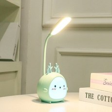 침대독서등 마리스텔라 아르떼미데 귀여운 만화 눈 보호 LED 책상 독서 조명 어린이용 충전식 침실 3 가지 모드 야간, [03] fawn 1