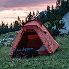 데카트론 자립형 캠핑텐트 Trek100, 오렌지, 2인용