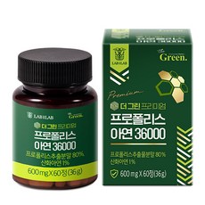 고함량 더 그린 프리미엄 프로폴리스 아연 36000, 60정, 1개