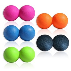 땅콜 마사지볼 1+1 (마사지볼 땅콩볼 안마볼), 22.더블(블랙) + 더블(핑크)